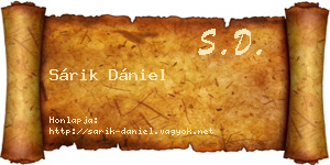 Sárik Dániel névjegykártya